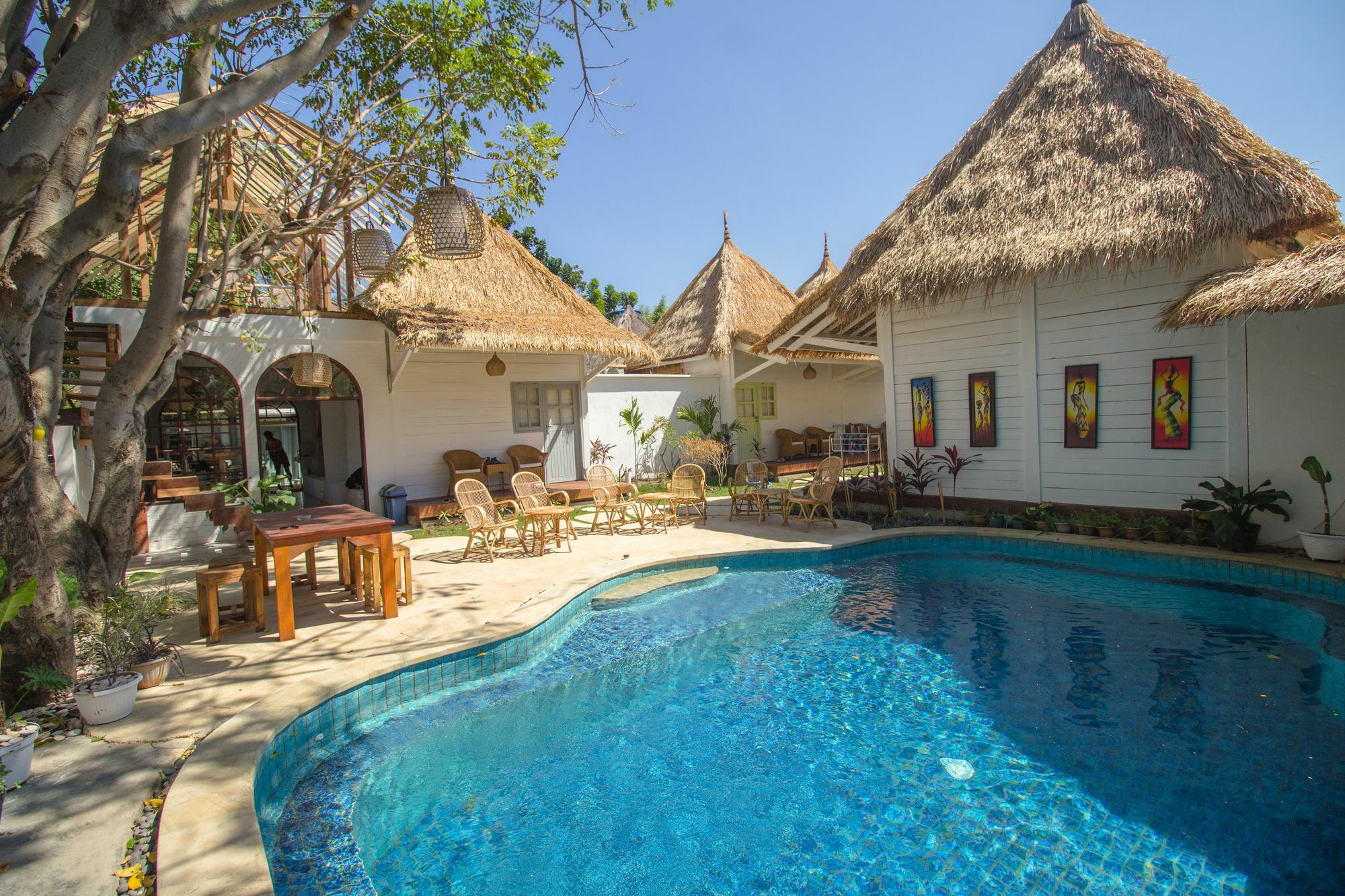 Gili Breeze Tropical Bungalows Гили Траванган Экстерьер фото